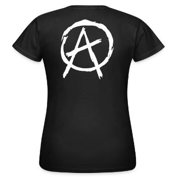 Anarchy Symbol in Circle - White - Women's T-Shirt - black - Back - AI Model Female 172 dark (172cm)