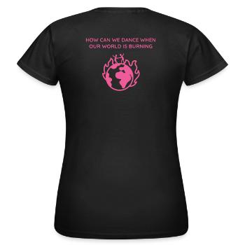 COMMENT DANSER ALORS QUE LE MONDE BRÛLE EN ROSE - T-shirt Femme - noir - Dos - AI Model Female 172 dark (172cm)