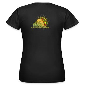 Tacos Tacos Tacos - T-shirt Femme - noir - Dos - AI Model Female 172 dark (172cm)