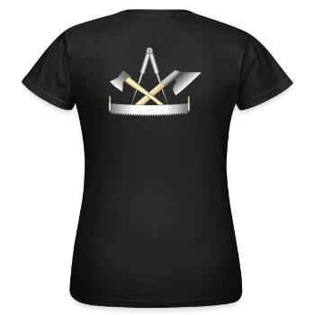 Carpenter, guild sign - Women's T-Shirt - black - Back - AI Model Female 172 dark (172cm)