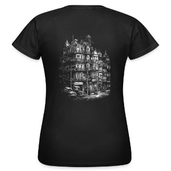 Le flair de la ville cubaine comme un soulagement - T-shirt Femme - noir - Dos - AI Model Female 172 dark (172cm)
