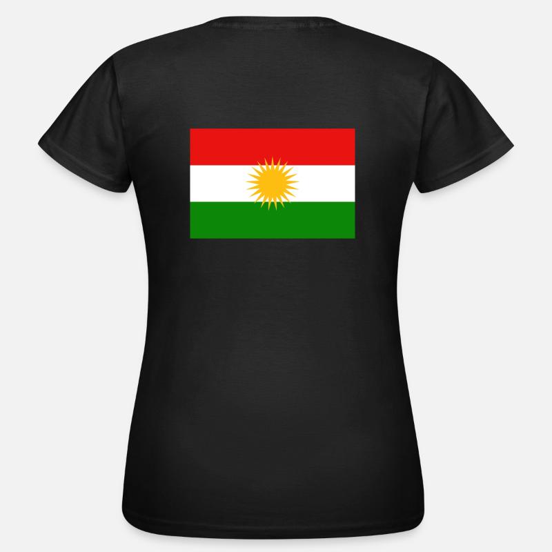 Kurdish flag back - Women's T-Shirt - black