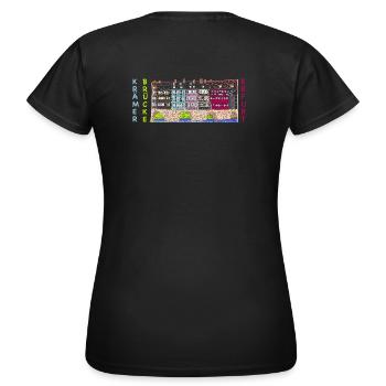 Erfurt, Krämerbrücke, landmark Germany - Women's T-Shirt - black - Back - AI Model Female 172 dark (172cm)