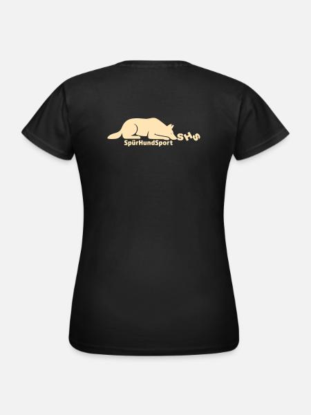 SHS Logo beige - Frauen T-Shirt - Schwarz