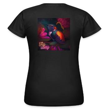 S’envoler - T-shirt Femme - noir - Dos - AI Model Female 172 dark (172cm)