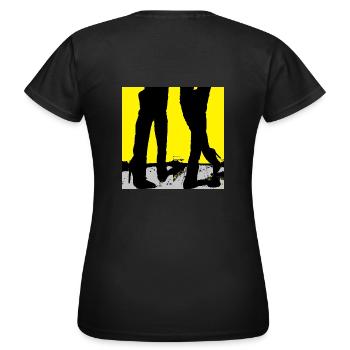 Dame Beine - Frauen T-Shirt - Schwarz - Hinten - AI Model Female 172 dark (172cm)