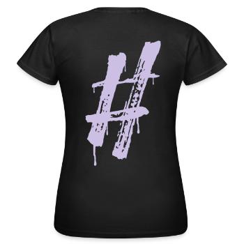 #HASHTAG - Women's T-Shirt - black - Back - AI Model Female 172 dark (172cm)