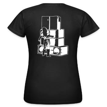 soundsystem fille tekno 23 - T-shirt Femme - noir - Dos - AI Model Female 172 dark (172cm)