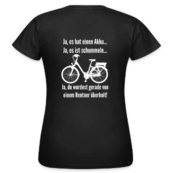 Vom Rentner Überholt - Frauen T-Shirt - Schwarz - Hinten - AI Model Female 172 dark (172cm)