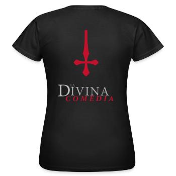comédie divine - T-shirt Femme - noir - Dos - AI Model Female 172 dark (172cm)