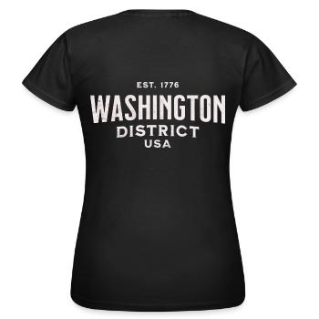 Washington district USA - Women's T-Shirt - black - Back - AI Model Female 172 dark (172cm)