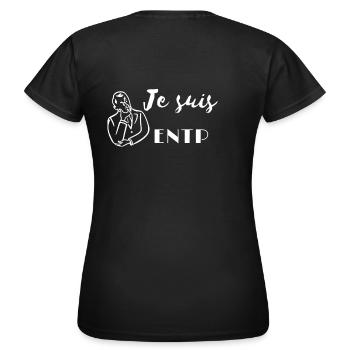 Personnalité ENTP - T-shirt Femme - noir - Dos - AI Model Female 172 dark (172cm)