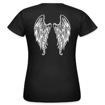 wings angel - T-shirt Femme - noir - Dos - AI Model Female 172 dark (172cm)
