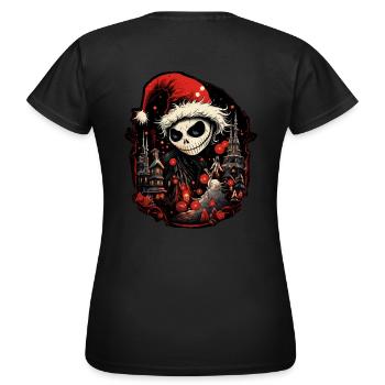 Noël effrayant - Motif d’Halloween de Noël - T-shirt Femme - noir - Dos - AI Model Female 172 dark (172cm)