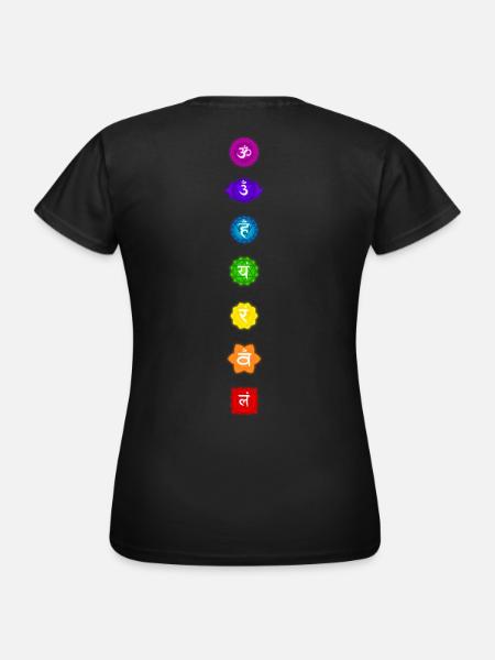Chakras - glow - Women's T-Shirt - black