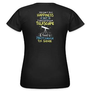 Astronomie - Frauen T-Shirt - Schwarz - Hinten - AI Model Female 172 dark (172cm)