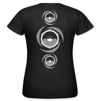 Spirale Son Haut-parleur basse - T-shirt Femme - noir - Dos - AI Model Female 172 dark (172cm)