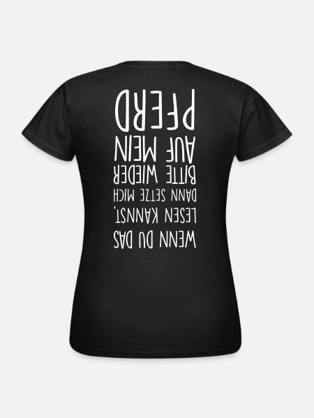 Lesen kannst pferd - Frauen T-Shirt - Schwarz