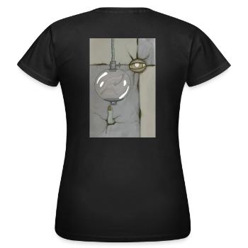 bubble bird - T-shirt Femme - noir - Dos - AI Model Female 172 dark (172cm)
