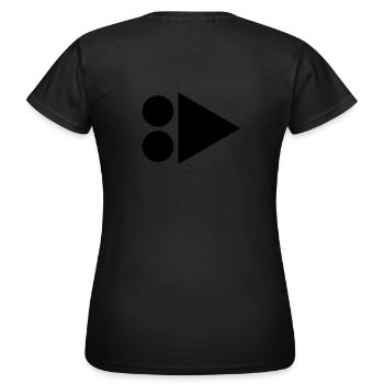 MTB Route logo - Women's T-Shirt - black - Back - AI Model Female 172 dark (172cm)