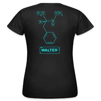 Trash Asset - Walter [turquoise] - Women's T-Shirt - black - Back - AI Model Female 172 dark (172cm)
