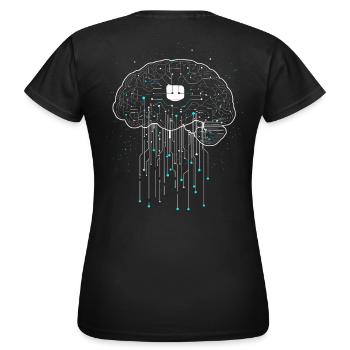 Brainstorming Connaissance minimaliste - T-shirt Femme - noir - Dos - AI Model Female 172 dark (172cm)