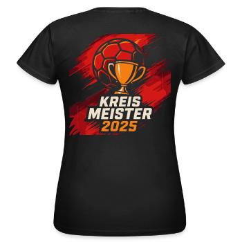 Handball Meister 2025 Kreismeister - Frauen T-Shirt - Schwarz - Hinten - AI Model Female 172 dark (172cm)