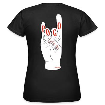 Let’s Go Pogo - T-shirt Femme - noir - Dos - AI Model Female 172 dark (172cm)
