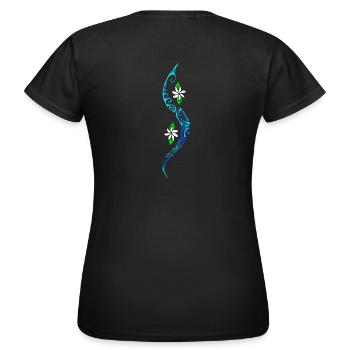 TAITIARE (Bleu lagon) - T-shirt Femme - noir - Dos - AI Model Female 172 dark (172cm)