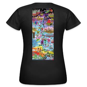 Landstede classroom by design - Women's T-Shirt - black - Back - AI Model Female 172 dark (172cm)