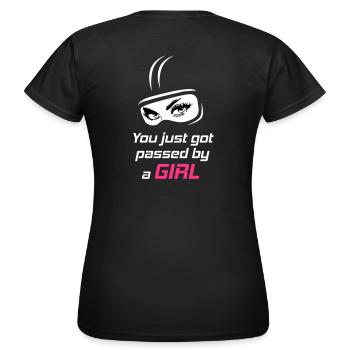 Tu viens de passer par une fille - T-shirt Femme - noir - Dos - AI Model Female 172 dark (172cm)