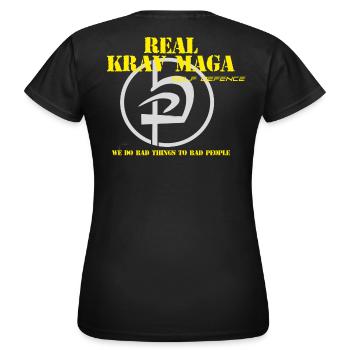 bad things Krav Maga - Frauen T-Shirt - Schwarz - Hinten - AI Model Female 172 dark (172cm)