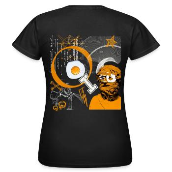IQ. Mathe-Unterricht. - Frauen T-Shirt - Schwarz - Hinten - AI Model Female 172 dark (172cm)