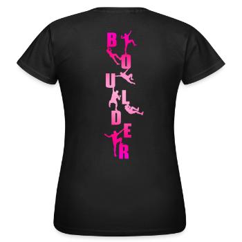 bouldern - Frauen T-Shirt - Schwarz - Hinten - AI Model Female 172 dark (172cm)