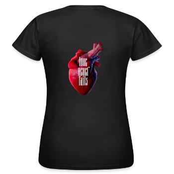Love Never Fails - Frauen T-Shirt - Schwarz - Hinten - AI Model Female 172 dark (172cm)