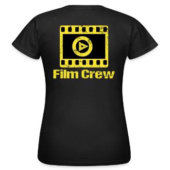 Film Produktion Crew Mitglieder Produzent Filmcrew - Frauen T-Shirt - Schwarz - Hinten - AI Model Female 172 dark (172cm)