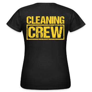 Cleaning Cleaning Cleaning Crew Crew Team Staff - Women's T-Shirt - black - Back - AI Model Female 172 dark (172cm)