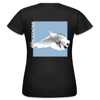 Colombe "LIBERTÉ" - T-shirt Femme - noir - Dos - AI Model Female 172 dark (172cm)