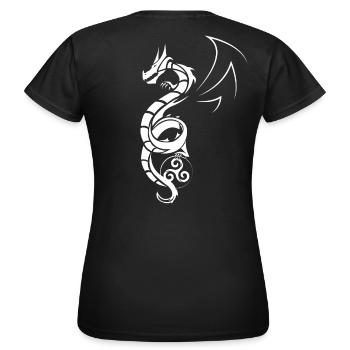 Dragon tribal - T-shirt Femme - noir - Dos - AI Model Female 172 dark (172cm)
