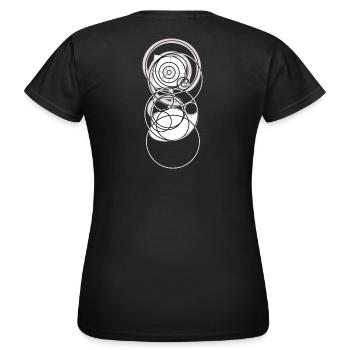 Éclore en équilibre – la fleur du Nombre d’Or - T-shirt Femme - noir - Dos - AI Model Female 172 dark (172cm)