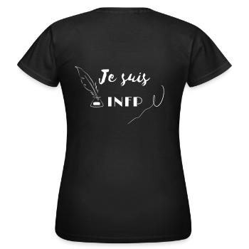 Personnalité INFP - T-shirt Femme - noir - Dos - AI Model Female 172 dark (172cm)