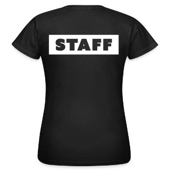 Staff - T-shirt Femme - noir - Dos - AI Model Female 172 dark (172cm)