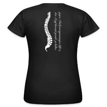 Rücken fit - Frauen T-Shirt - Schwarz - Hinten - AI Model Female 172 dark (172cm)