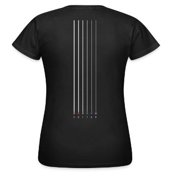 Guitar - Frauen T-Shirt - Schwarz - Hinten - AI Model Female 172 dark (172cm)