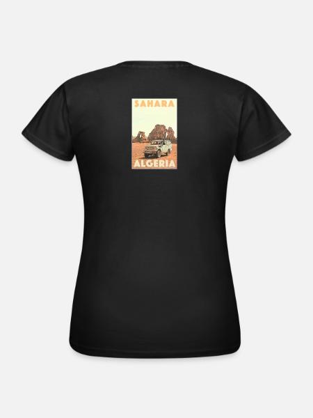 4x4 Fahrzeug in der Sahara - Frauen T-Shirt - Schwarz