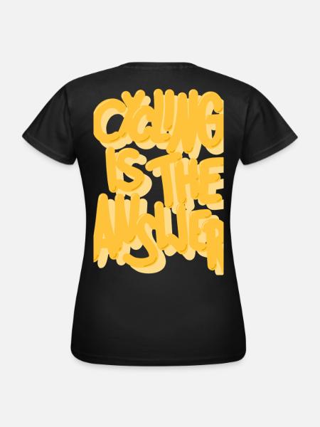 Cycling is the answer gelb - Frauen T-Shirt - Schwarz