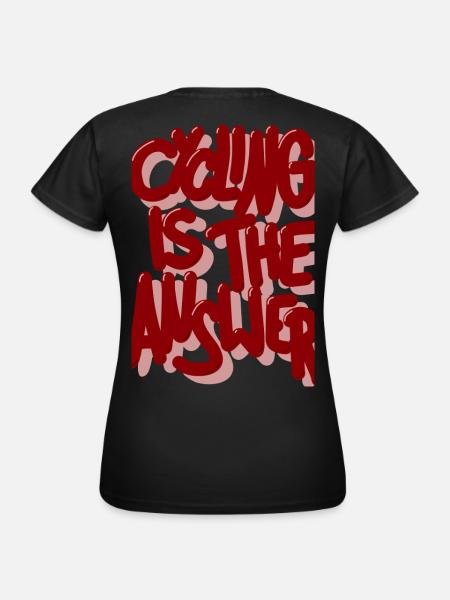 Cycling is the answer weinrot - Frauen T-Shirt - Schwarz