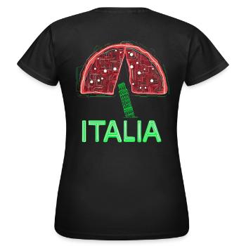Italia Pizza Pise - T-shirt Femme - noir - Dos - AI Model Female 172 dark (172cm)