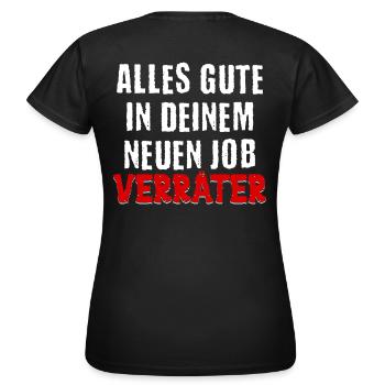 Tout le meilleur dans votre nouveau job traître - T-shirt Femme - noir - Dos - AI Model Female 172 dark (172cm)