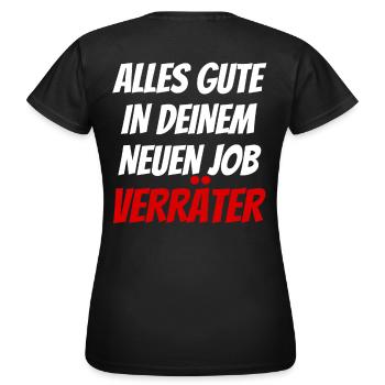 Tout le meilleur dans votre nouveau job traître - T-shirt Femme - noir - Dos - AI Model Female 172 dark (172cm)